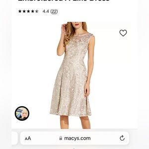 ADRIANNA PAPELL
Embroidered A-Line Dress